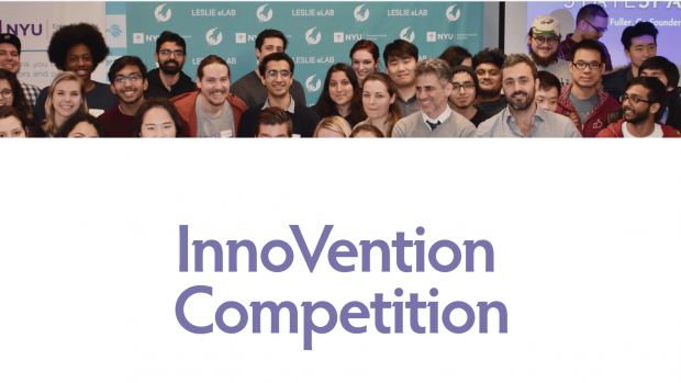 InnoVention logo with student competitors in the background