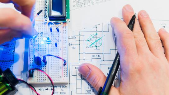 robotics circuit hand drawn plan 